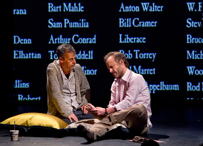 Joe Mantello, left, and John Benjamin Hickey in a 2011 production of Mr. Kramer’s play “The Normal Heart.” Credit Sara Krulwich/The New York Times